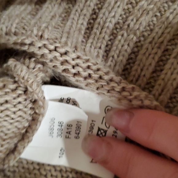 Cable Knot Turtle Neck Dress Taupe - Picture 5 of 5